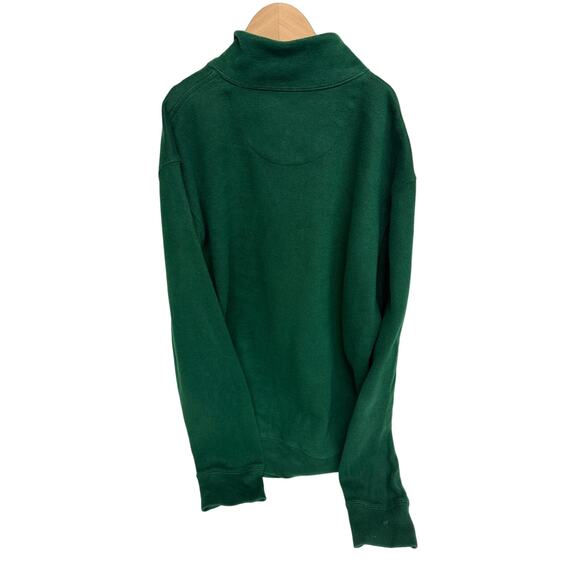 Lands End Men’s Bedford Rib Quarter Zip Size Medium Classic Core Evergreen Fall - Picture 1 of 8